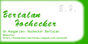 bertalan hochecker business card